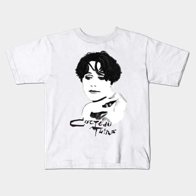 Black White Cocteau Twins Kids T-Shirt by Twrinkle